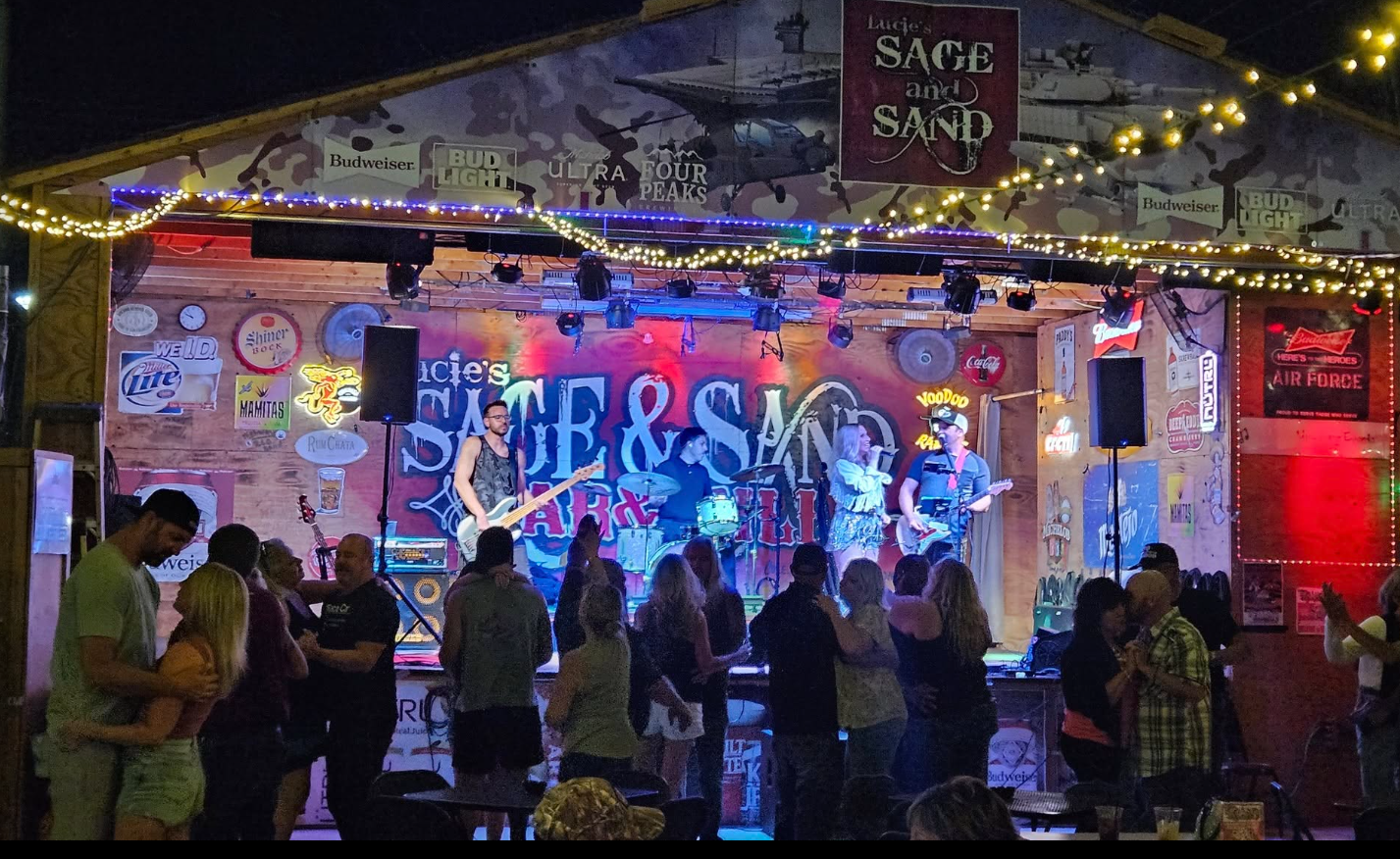 Live music on the Sage & Sand Bar patio stage